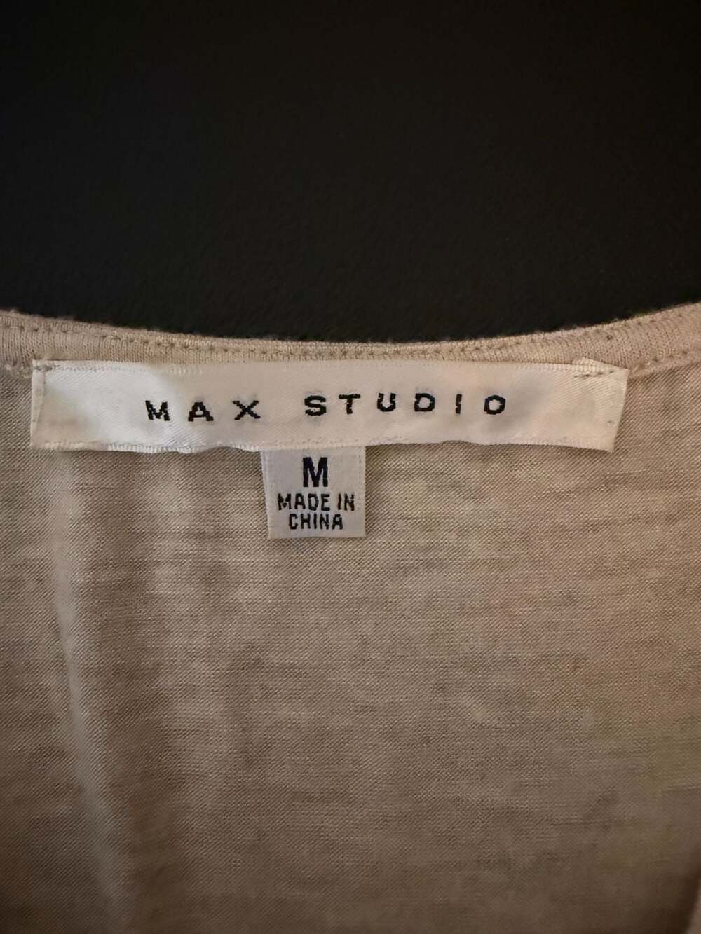 Max Studio Heathered Beige Cowl Neck Sleeveless Top Size M - Picture 3 of 7
